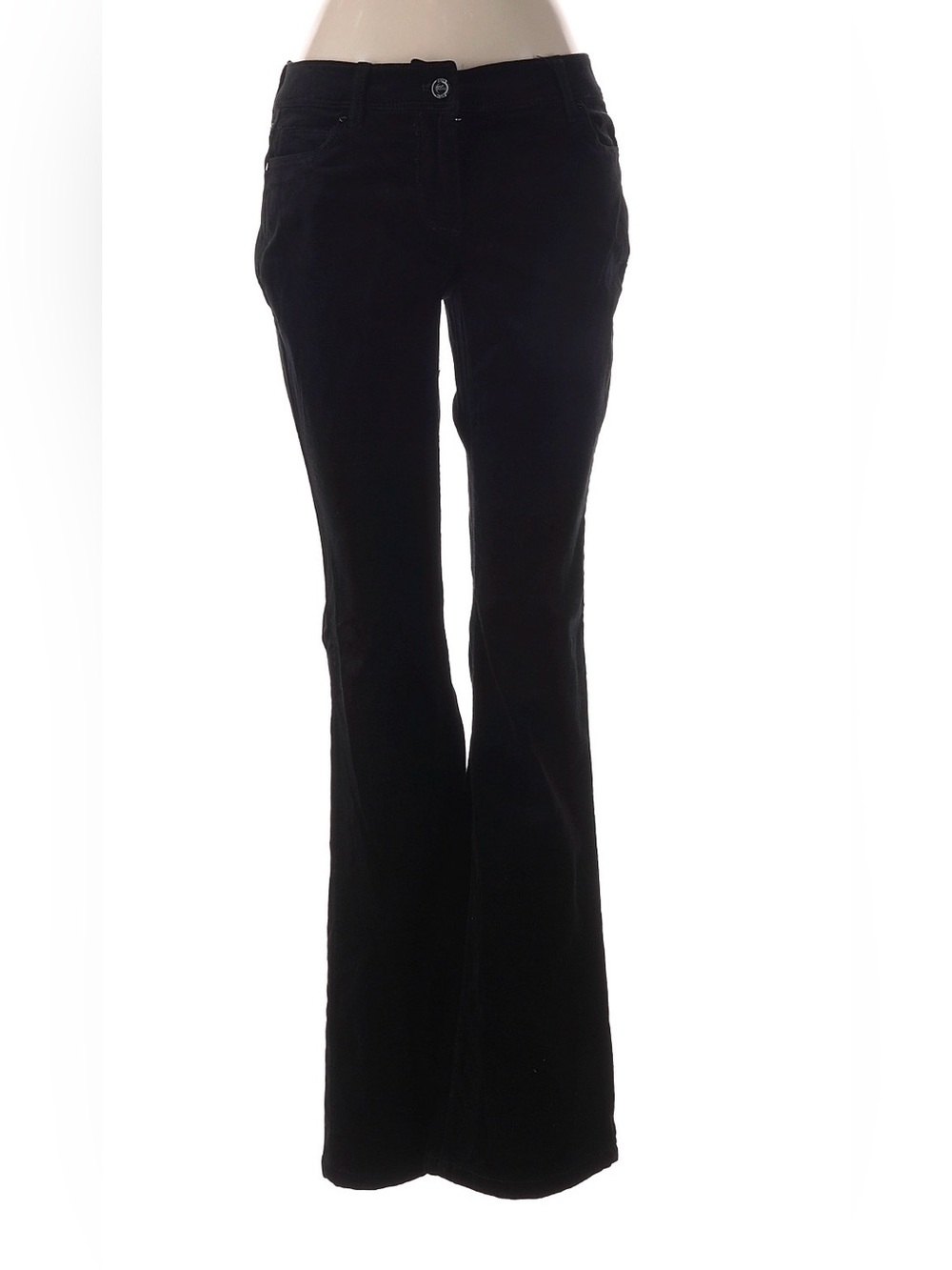 WH/BM Black Flared Velvet Pants